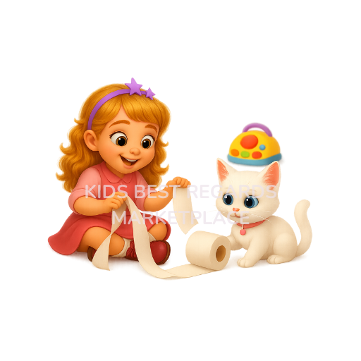 Mia and Ella – Play & Learning Clipart Set (9 PNG Illustrations)