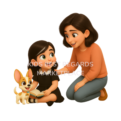 Mia and Ella – Play & Learning Clipart Set (9 PNG Illustrations)
